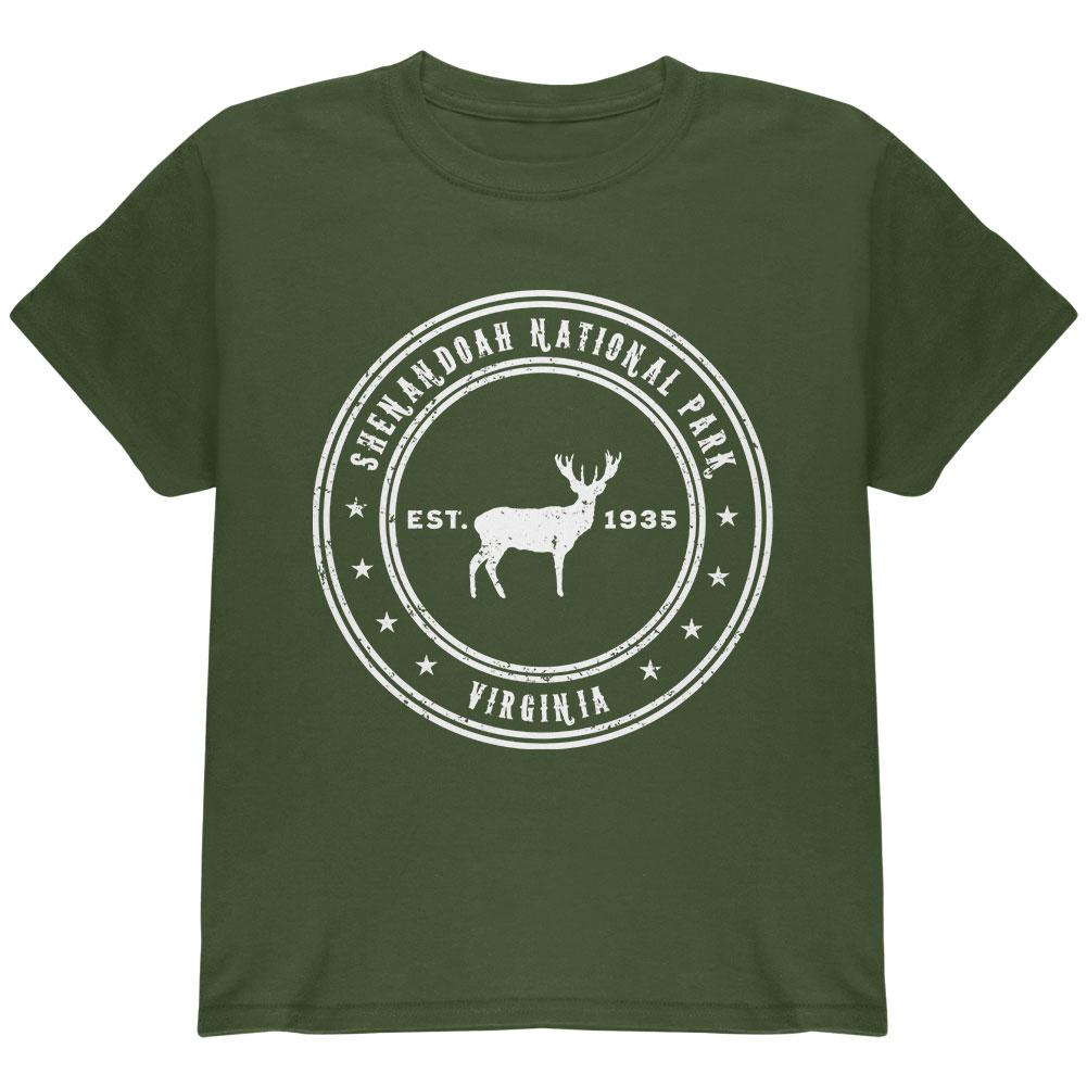 Shenandoah National Park Military Green Youth T-Shirt Youth T-Shirts Old Glory LG Green