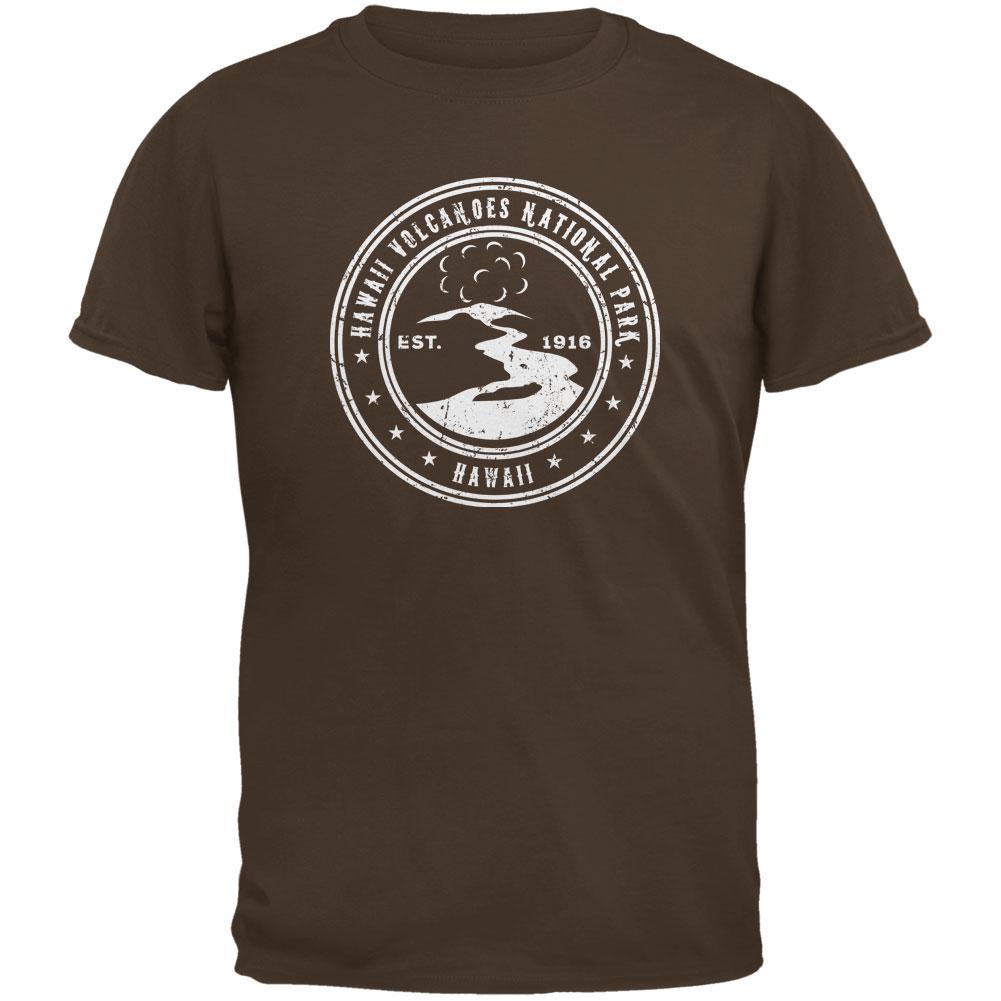 Hawaii Volcanoes National Park Brown Youth T-Shirt Youth T-Shirts Old Glory LG Brown