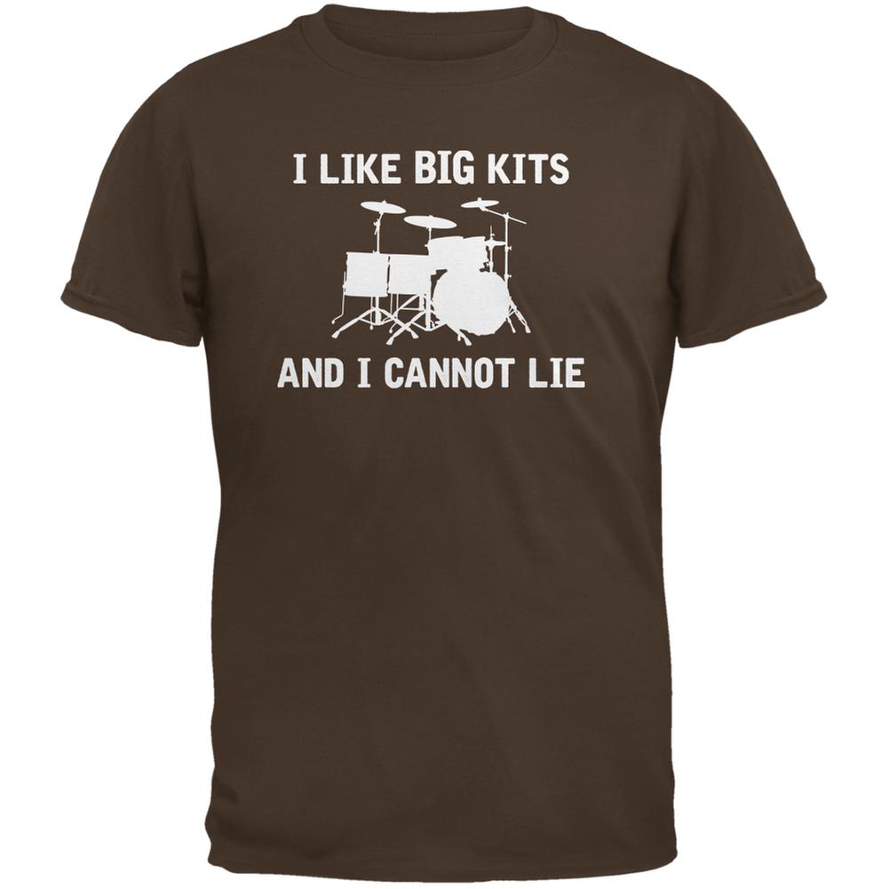 I Like Big Kits And I Cannot Lie Brown Adult T-Shirt Men's T-Shirts Music 2XL Brown