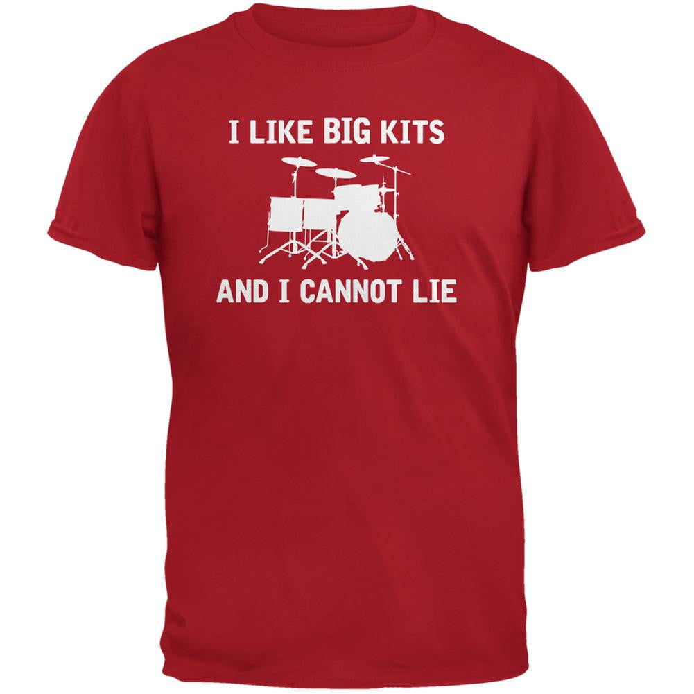 I Like Big Kits And I Cannot Lie Red Adult T-Shirt Men's T-Shirts Music 2XL Red