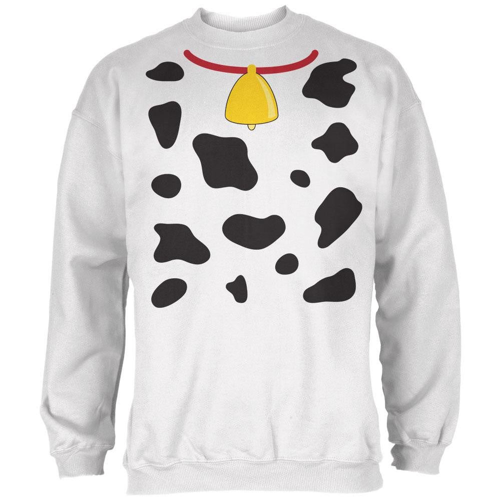 Halloween Cow Costume White Adult Sweatshirt Men's Sweatshirts Old Glory