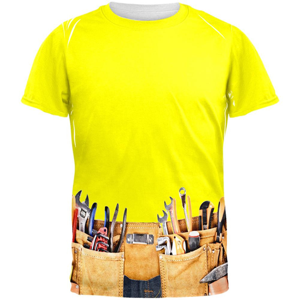 Plumber's Crack Costume All Over Adult T-Shirt Men's T-Shirts Old Glory 2XL Multi