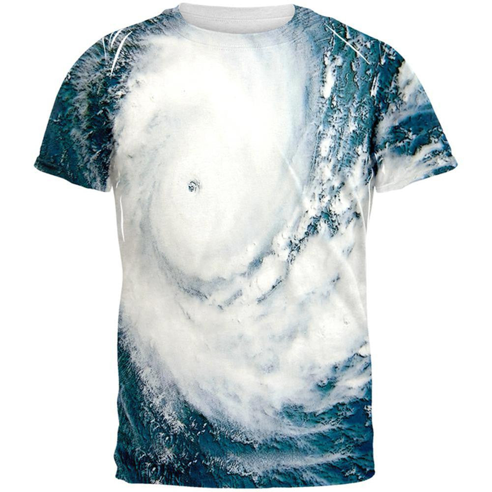 Hurricane All Over Adult T-Shirt Men's T-Shirts Old Glory 2XL Multi