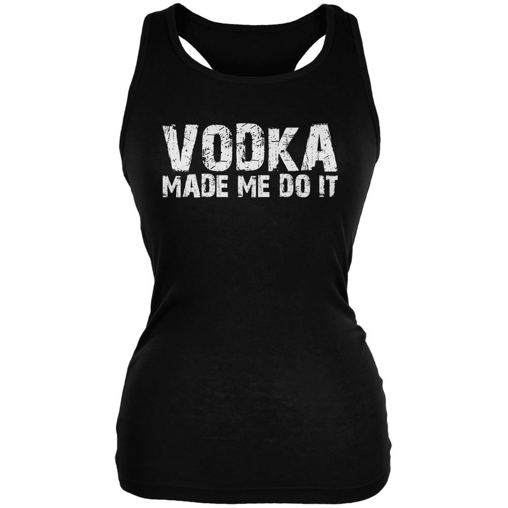 Vodka Made Me Do It Black Juniors Soft Tank Top Juniors Tank Tops Old Glory 2XL Black