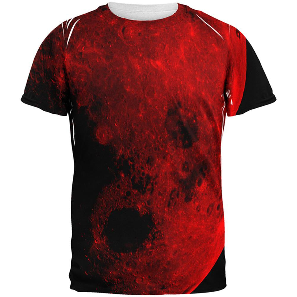Halloween Blood Moon All Over Adult T-Shirt Men's T-Shirts Old Glory 2XL Multi