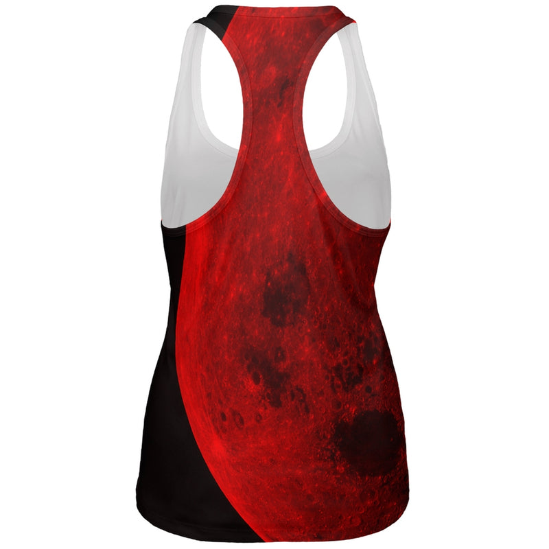 Halloween Blood Moon All Over Womens Racerback Tank Top Women's Tank Tops Old Glory