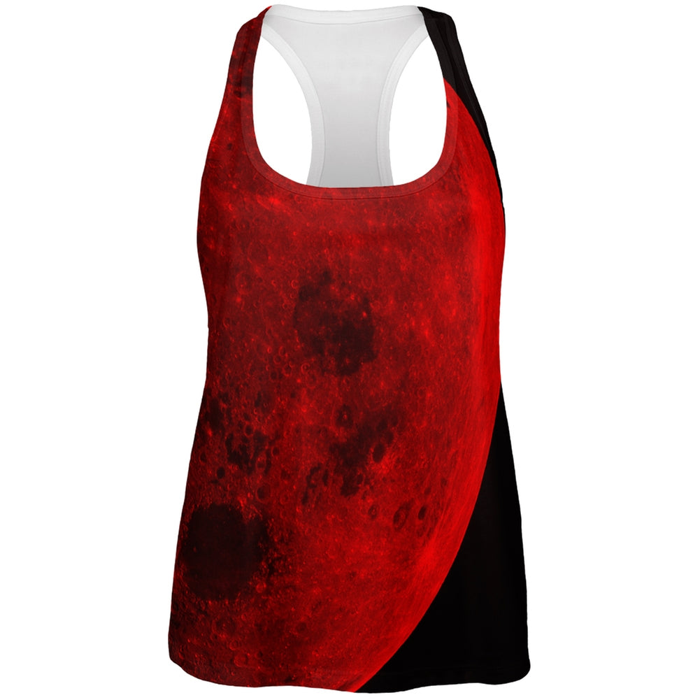 Halloween Blood Moon All Over Womens Racerback Tank Top Women's Tank Tops Old Glory 2XL Multi