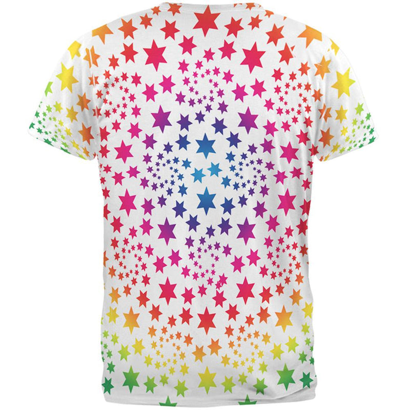 Rainbow Star Swirls All Over Adult T-Shirt Men's T-Shirts Old Glory