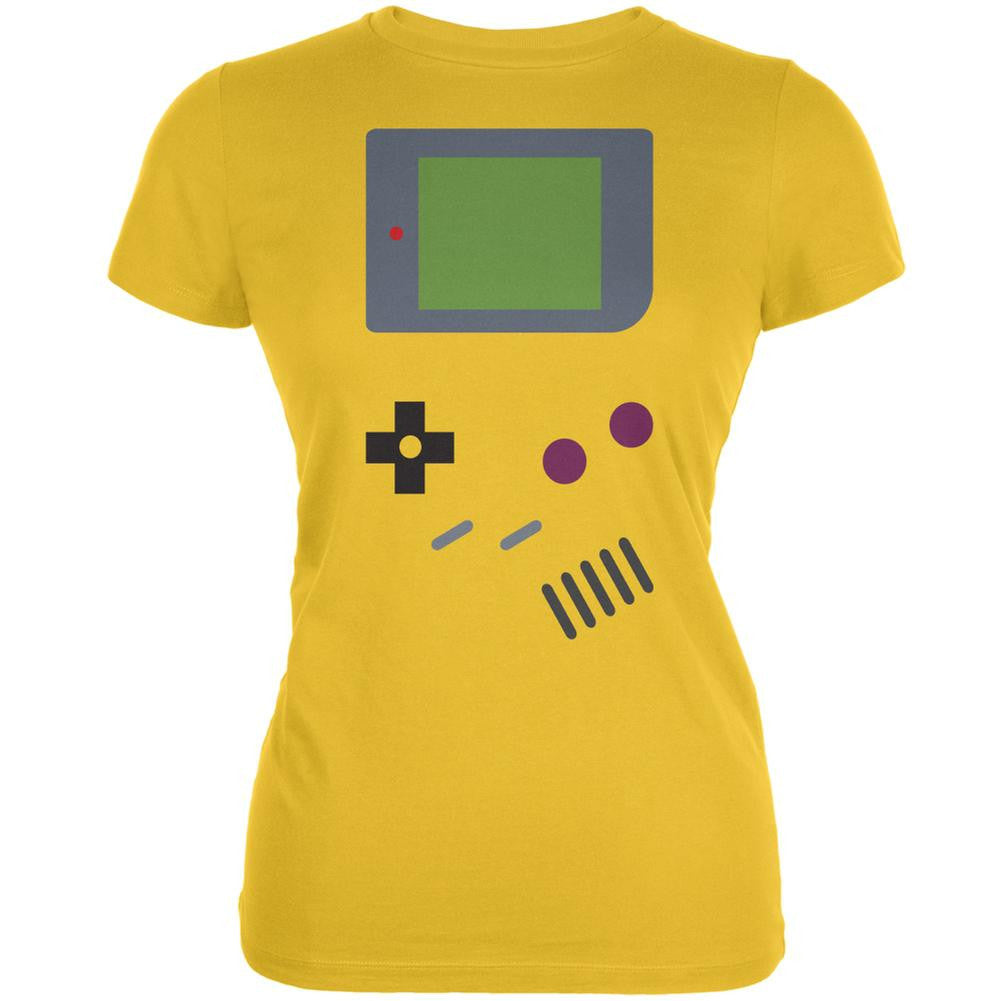 Handheld Gamer Bright Yellow Juniors Soft T-Shirt Juniors T-Shirts Old Glory 2XL Yellow