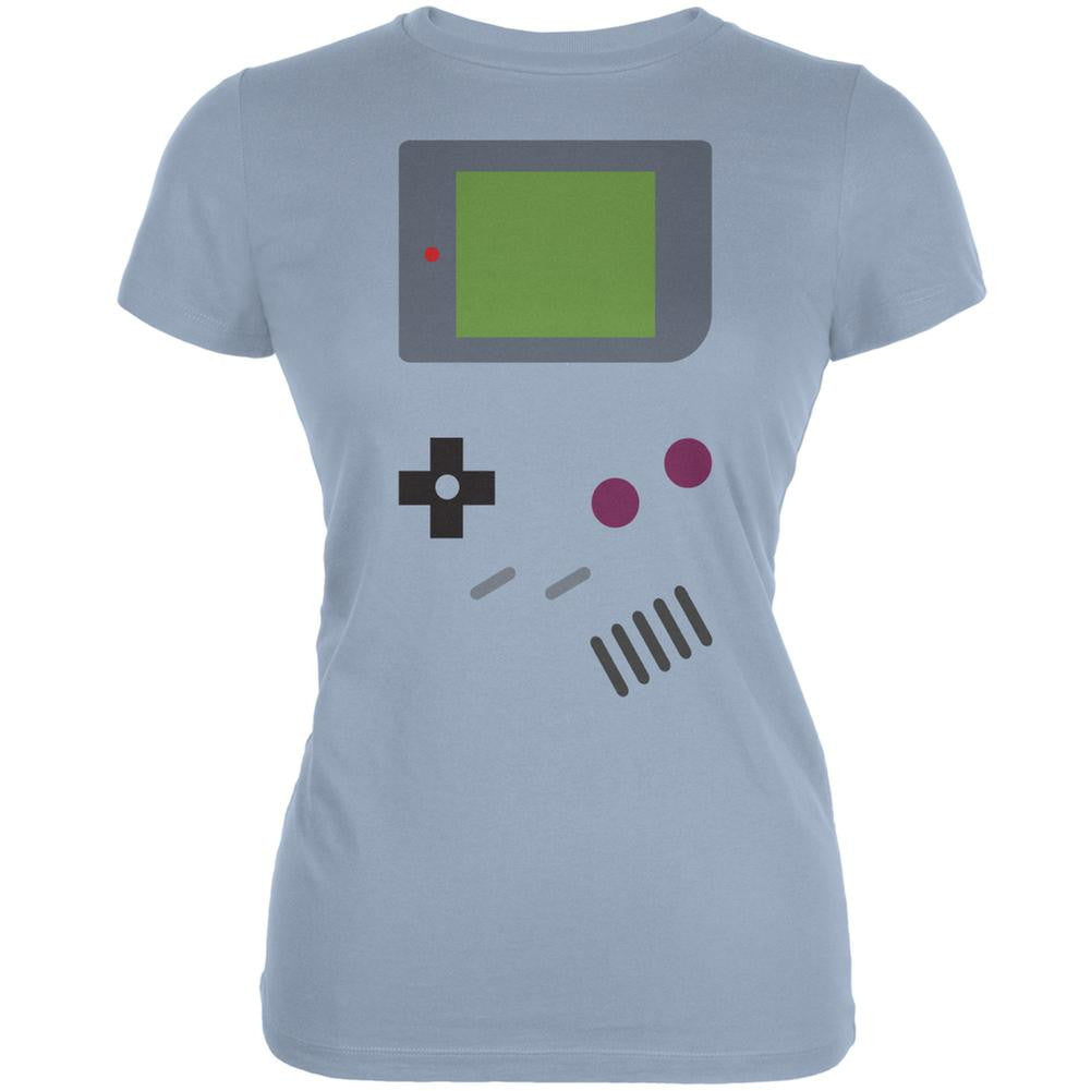 Handheld Gamer Light Blue Juniors Soft T-Shirt Juniors T-Shirts Video Games 2XL Blue