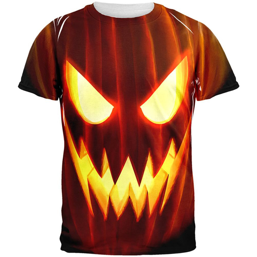 Halloween All Over JackOLantern Adult T-Shirt Men's T-Shirts Old Glory 2XL Multi