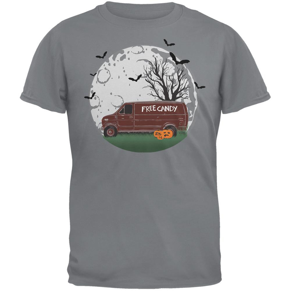 Halloween Free Candy Van Storm Grey Adult T-Shirt Men's T-Shirts Old Glory 2XL Grey