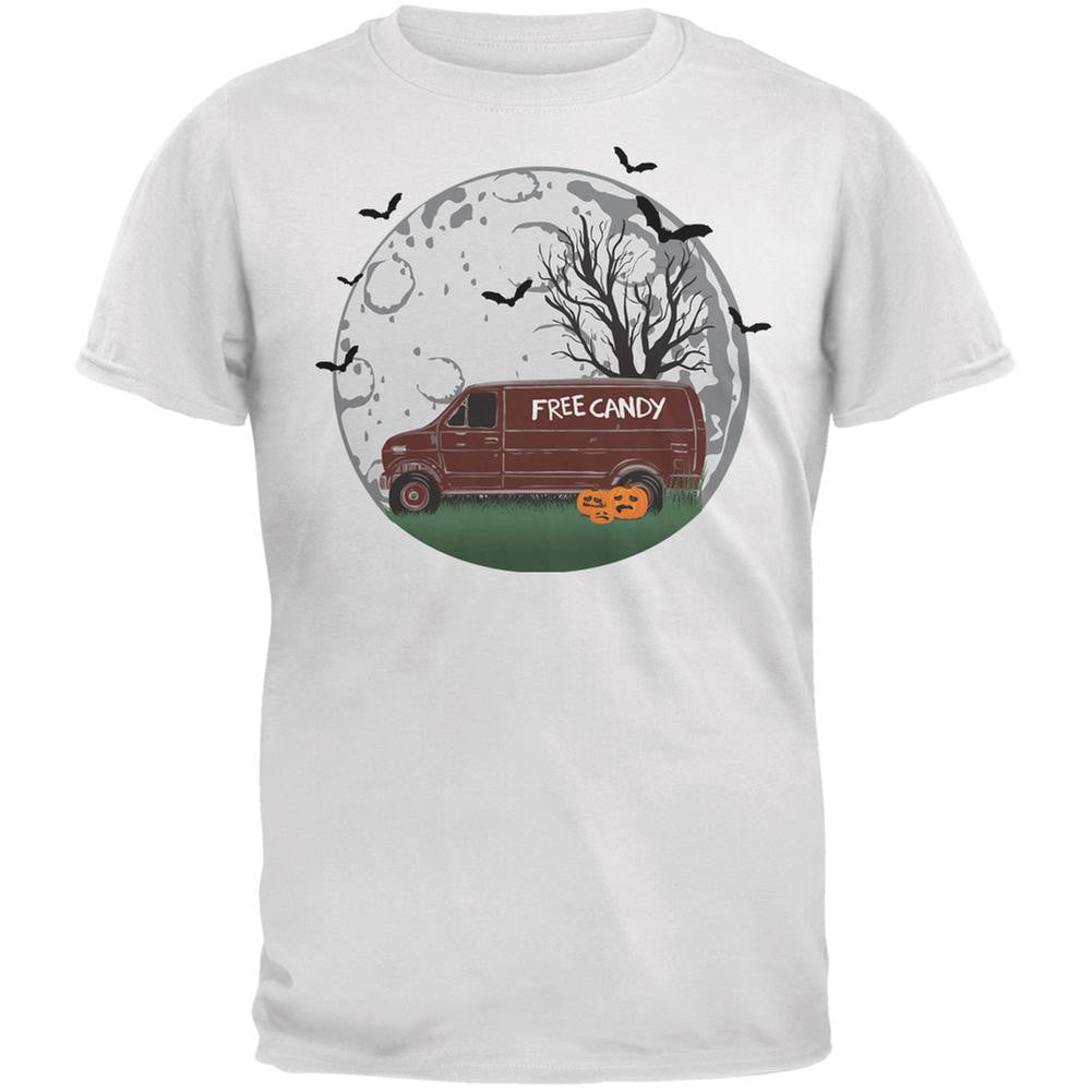 Halloween Free Candy Van White Adult T-Shirt Men's T-Shirts Old Glory 2XL White