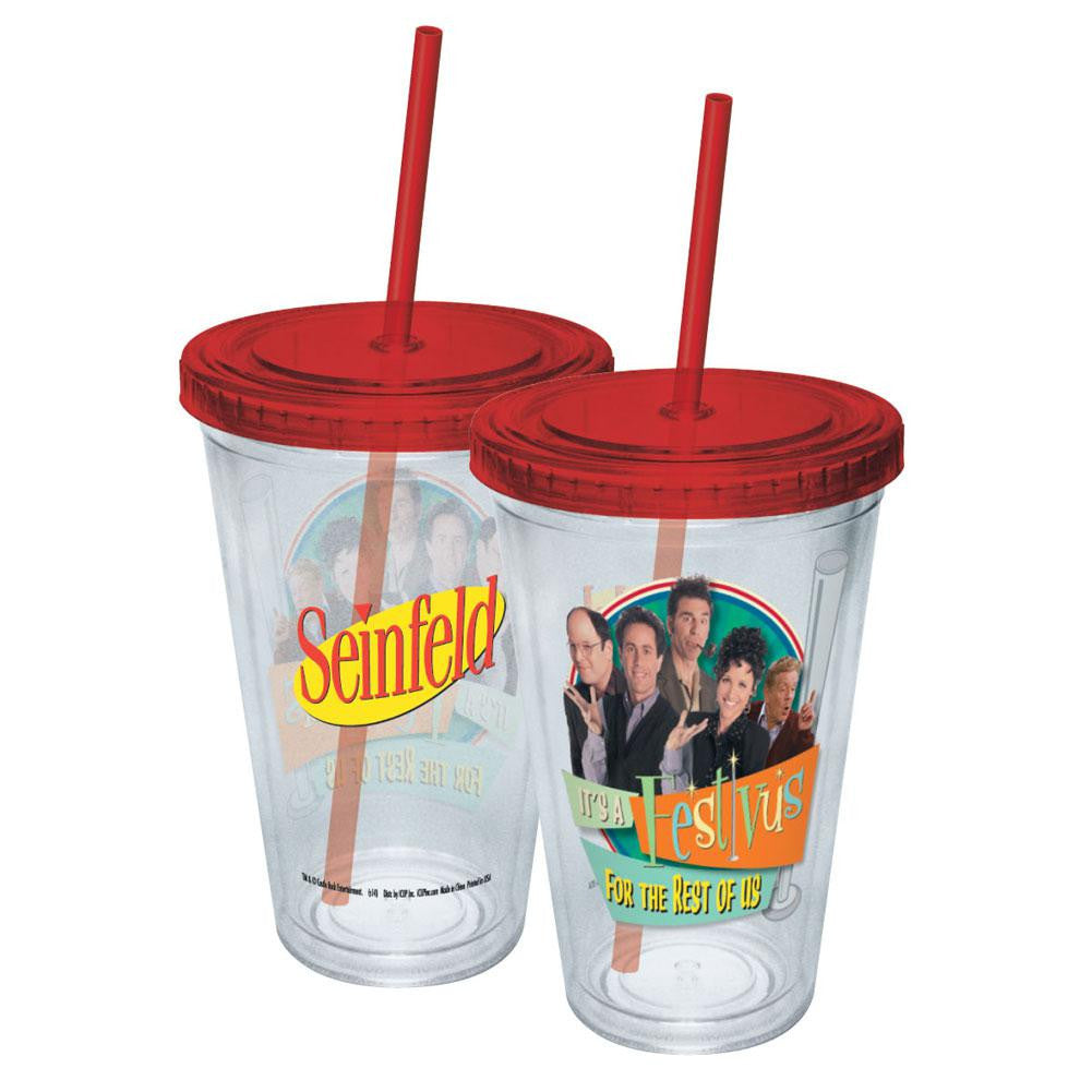 Seinfeld - Festivus For The Rest Of Us Acrylic Tumbler With Straw Travel Mugs Old Glory OS Multi
