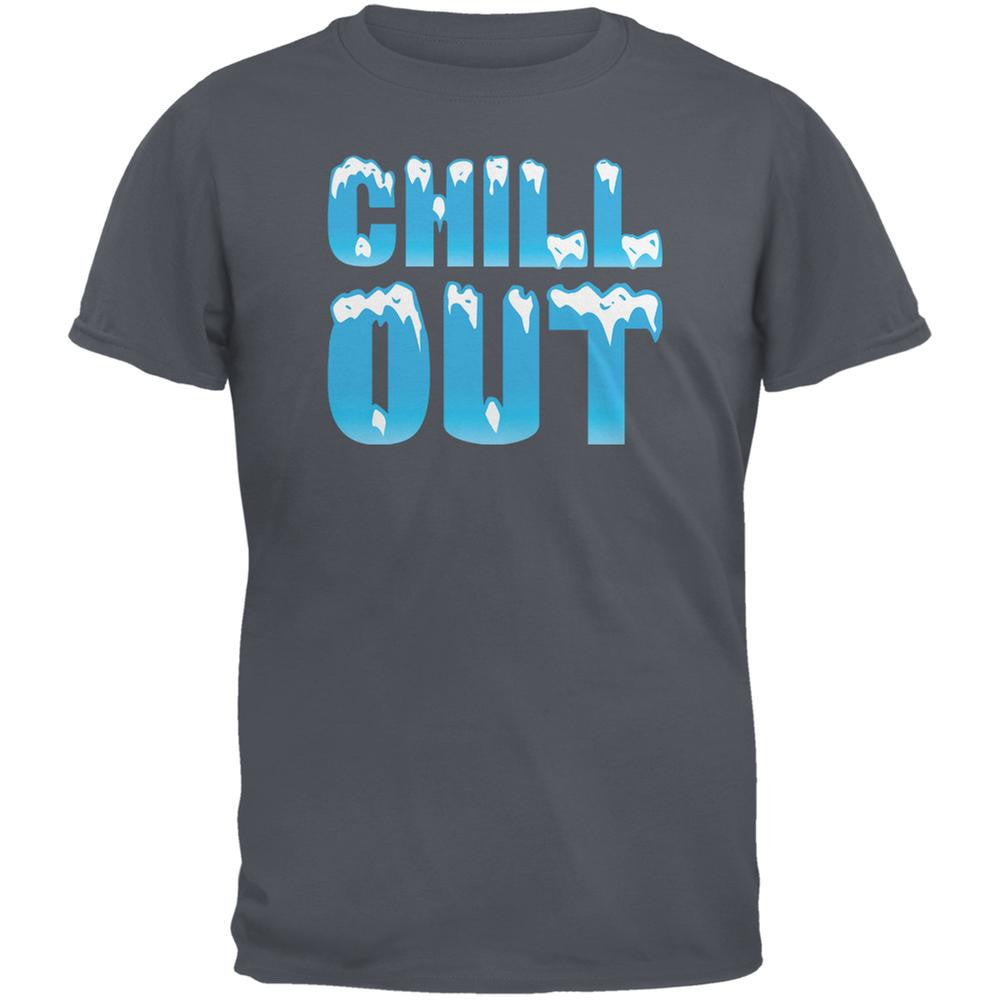 Chill Out Charcoal Grey Adult T-Shirt Men's T-Shirts Old Glory 2XL Grey