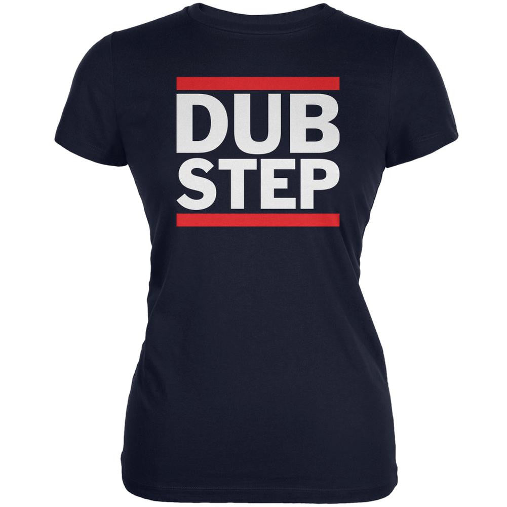 Dub Step Navy Juniors Soft T-Shirt Juniors T-Shirts Old Glory 2XL Blue