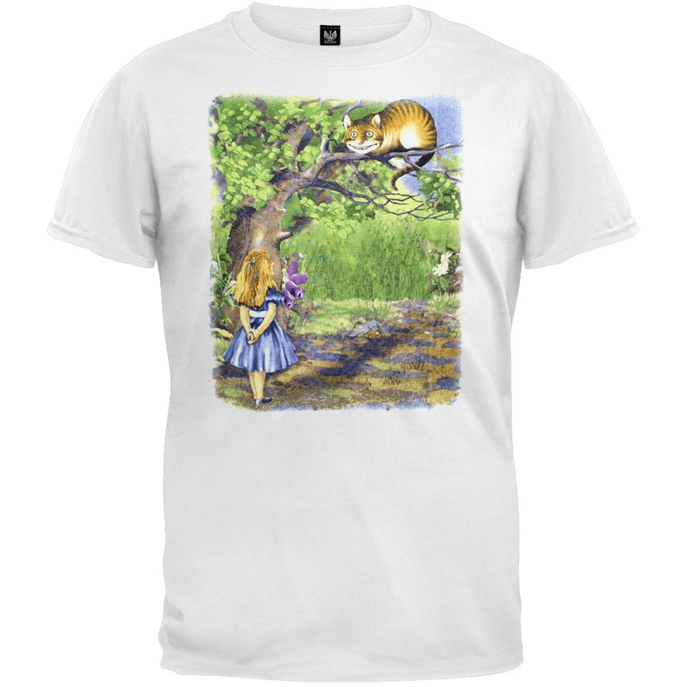 Alice In Wonderland - Cheshire Cat T-Shirt Men's T-Shirts Alice in Wonderland LG White