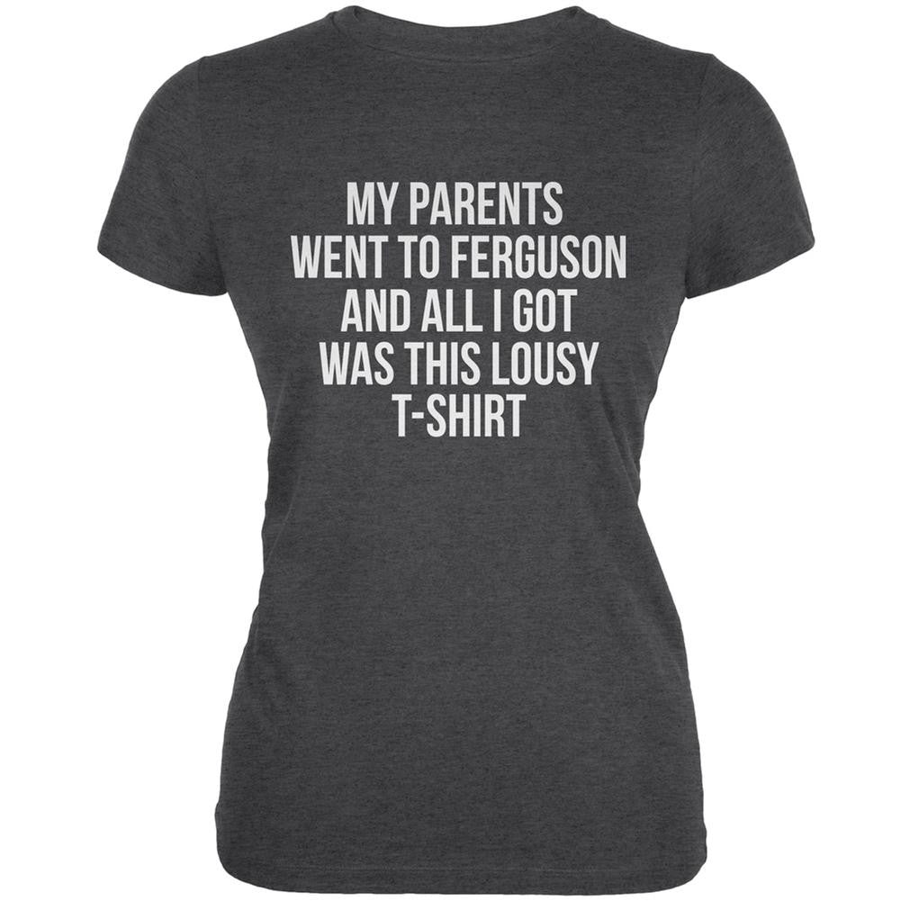 Ferguson Lousy Shirt Dark Heather Juniors Soft T-Shirt Juniors T-Shirts Old Glory 2XL Grey