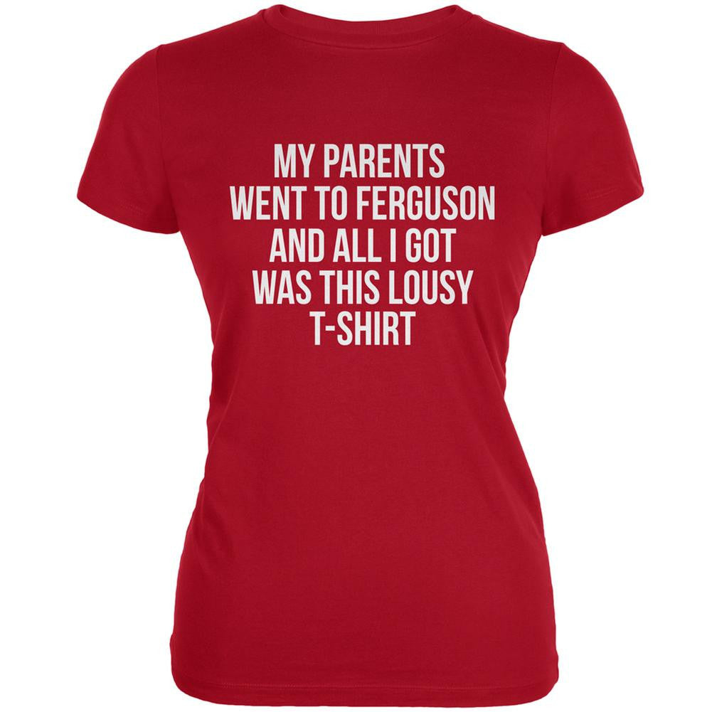 Ferguson Lousy Shirt Red Juniors Soft T-Shirt Juniors T-Shirts Old Glory 2XL Red