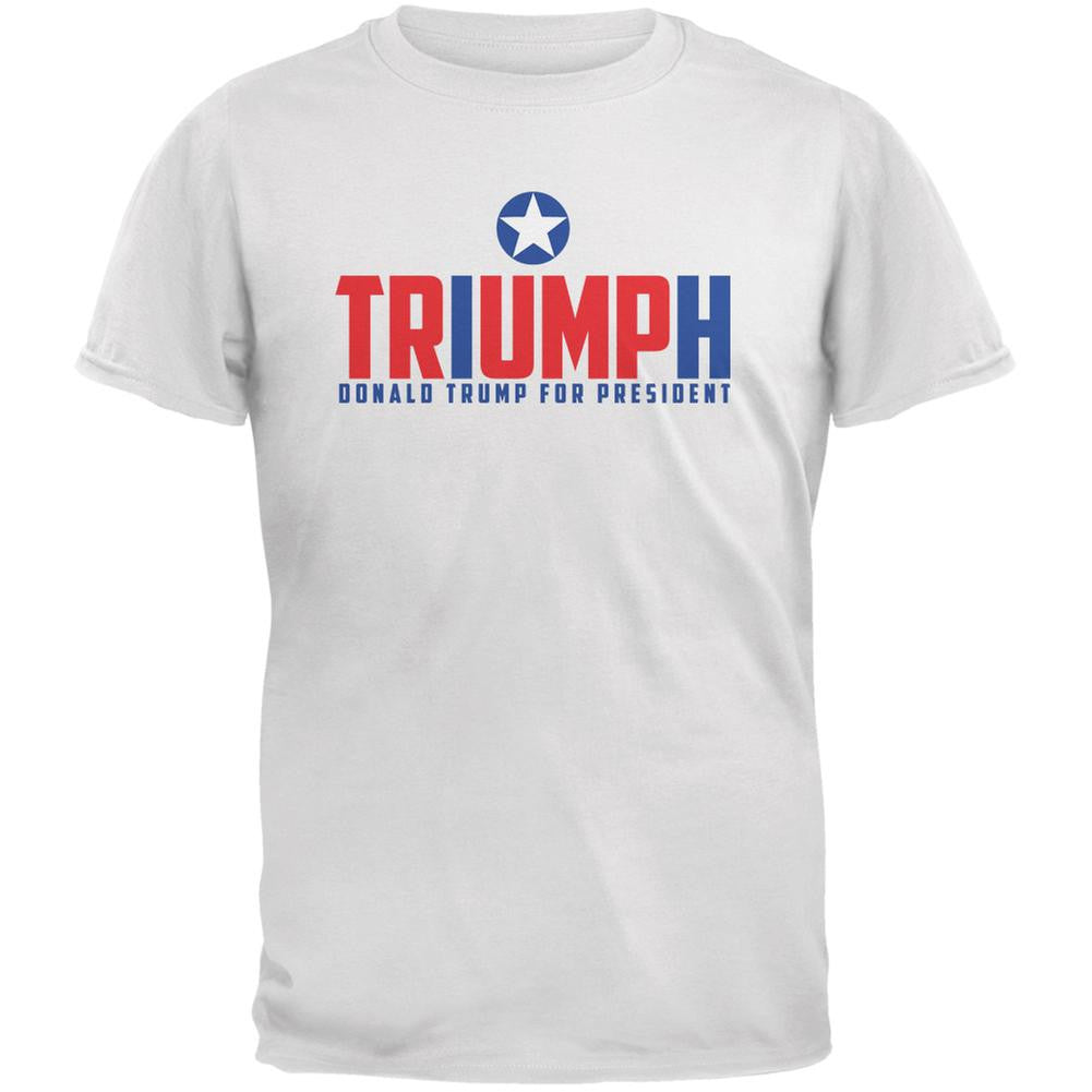 Election 2016 Triumph Trump for President White Adult T-Shirt Men's T-Shirts Old Glory 2XL White