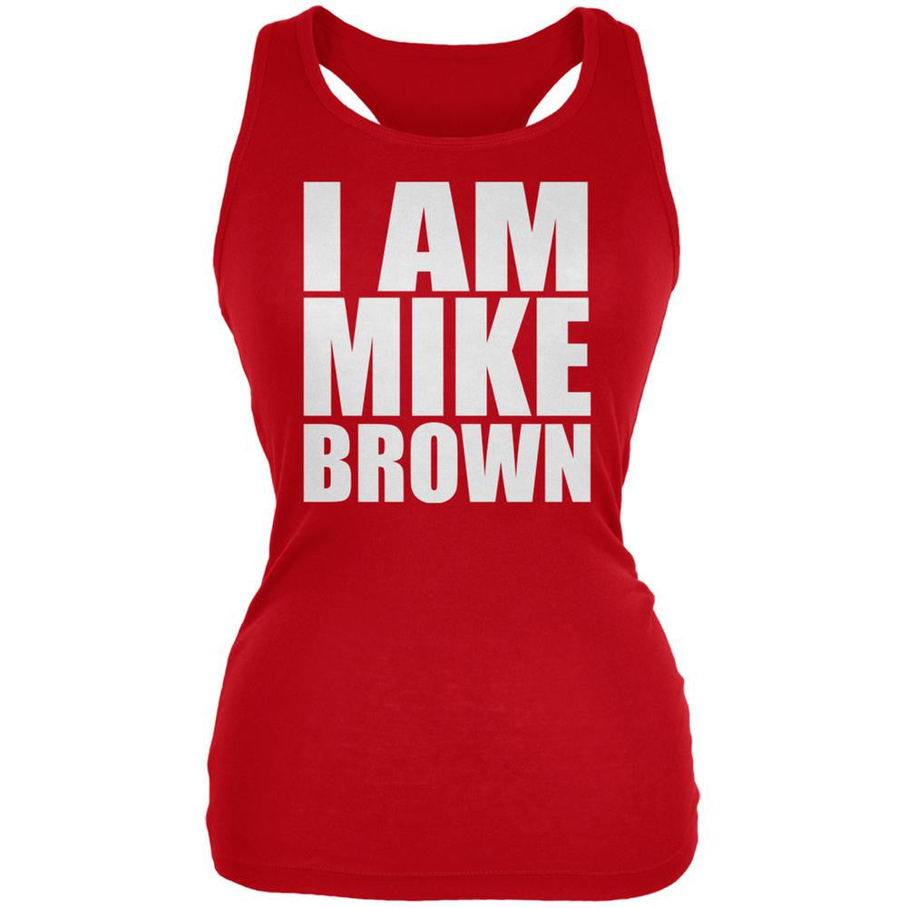 Ferguson I Am Mike Brown Red Juniors Soft Tank Top Juniors Tank Tops Old Glory 2XL Red
