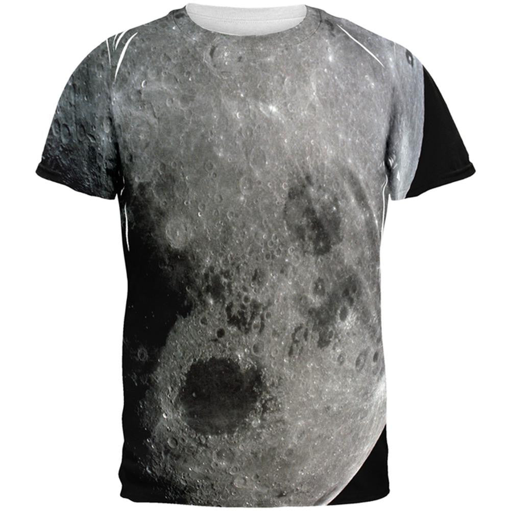 Moon All Over Adult T-Shirt Men's T-Shirts Old Glory 2XL Multi