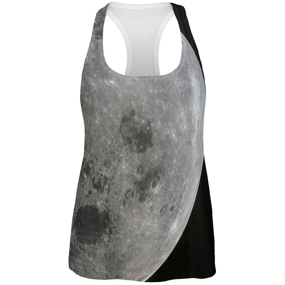 Moon All Over Womens Racerback Tank Top Women's Tank Tops Old Glory 2XL Multi