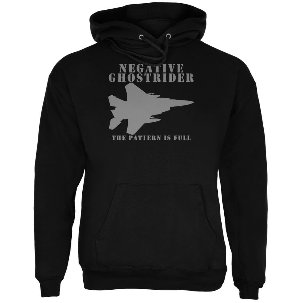 Negative Ghostrider Pattern Is Full Black Adult Hoodie Men's Hoodies Old Glory SM Black