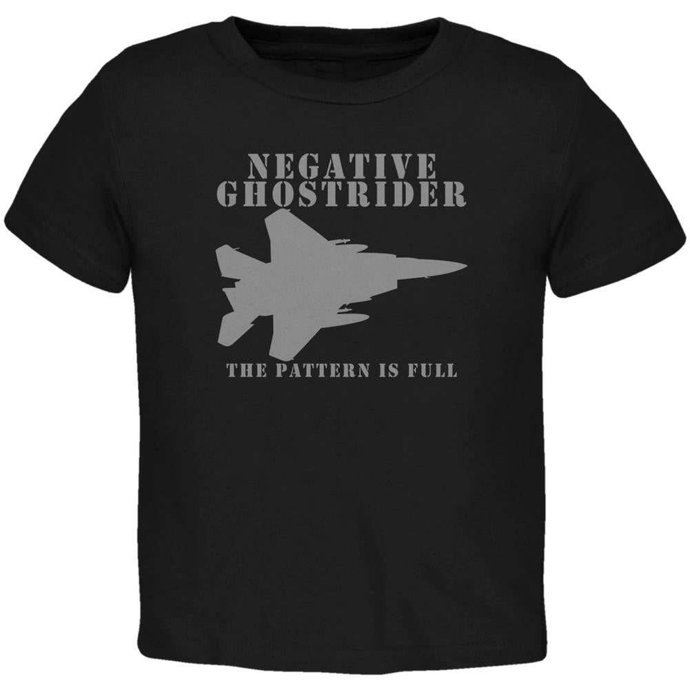 Negative Ghostrider Pattern Is Full Black Toddler T-Shirt Toddler T-Shirts Old Glory 2T Black