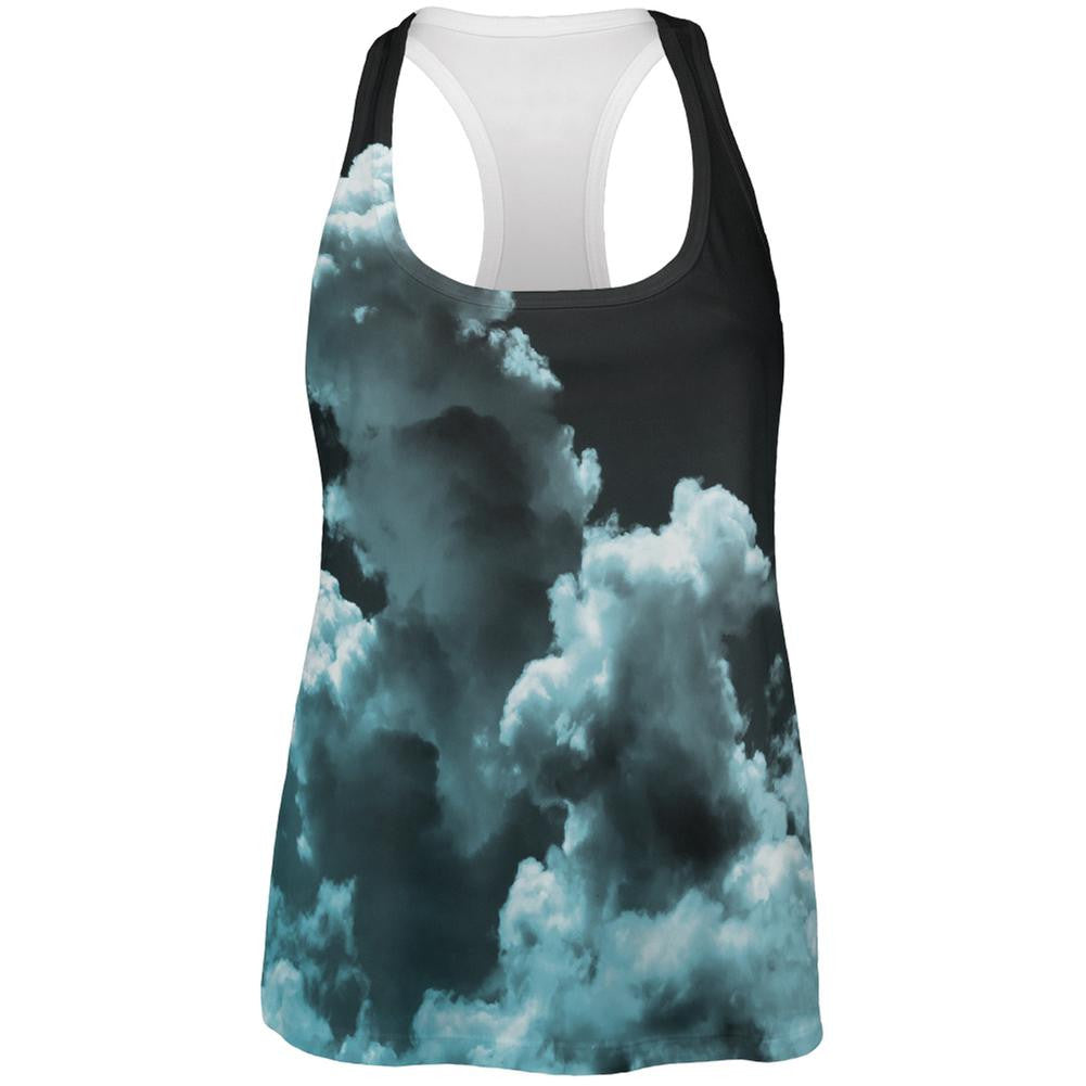 Black Clouds All Over Womens Racerback Tank Top Women's Tank Tops Old Glory 2XL Multi