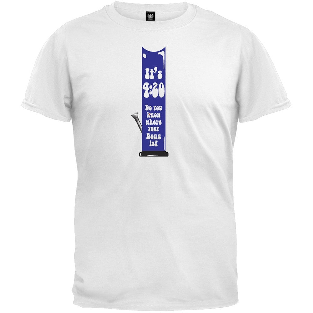Its 4:20 Adult T-Shirt Men's T-Shirts Old Glory LG White