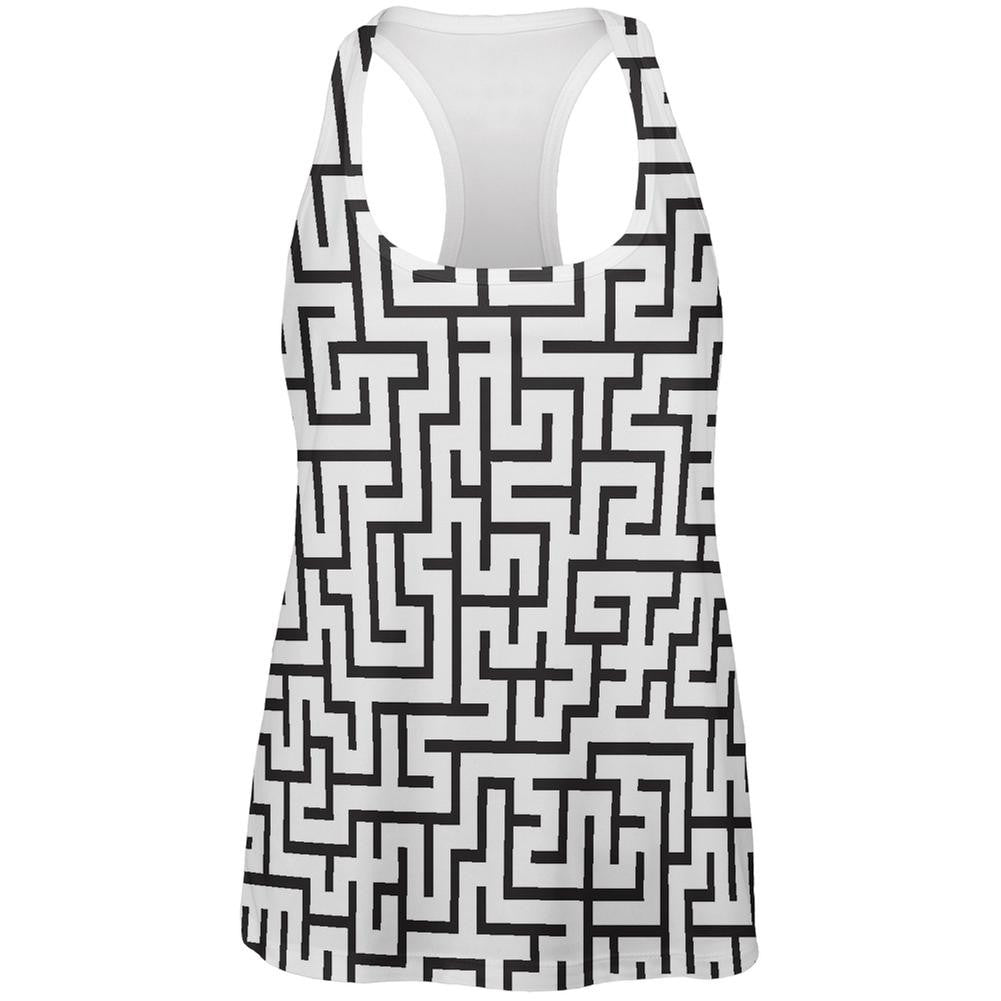 Maze All Over Womens Racerback Tank Top Women's Tank Tops Old Glory 2XL Multi