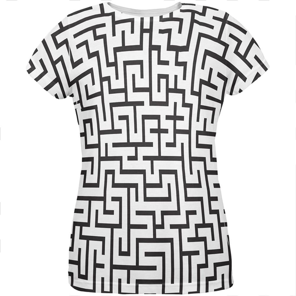 Maze All Over Womens T-Shirt Women's T-Shirts Old Glory 2XL Multi