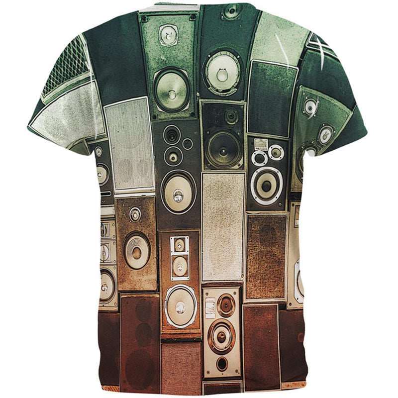 Retro Speakers All Over Adult T-Shirt Men's T-Shirts Old Glory