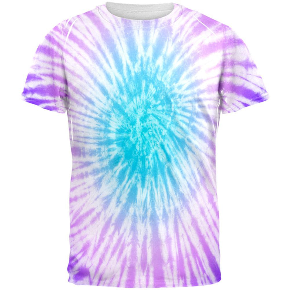 Dead Head Tie Dye All Over Adult T-Shirt Men's T-Shirts Old Glory 2XL White