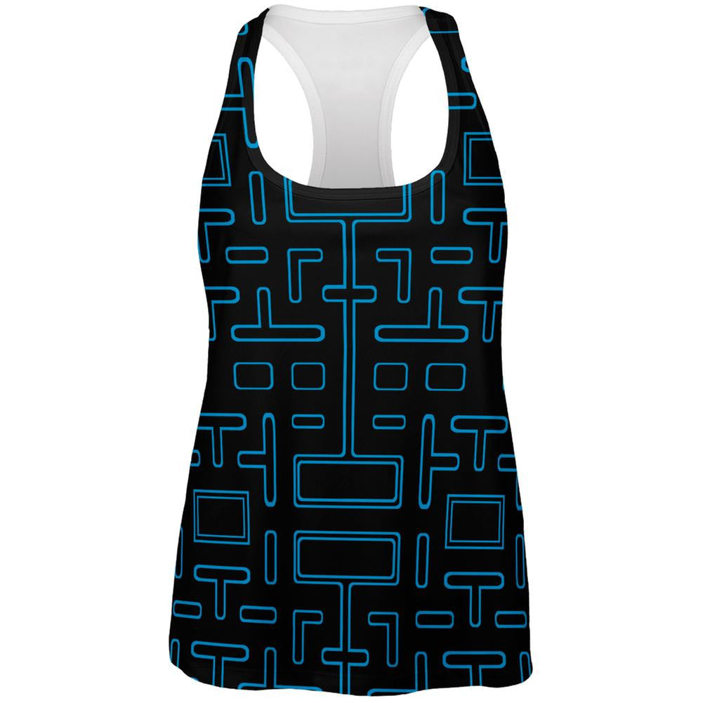 Video Game Maze All Over Womens Racerback Tank Top Women's Tank Tops Old Glory 2XL Multi