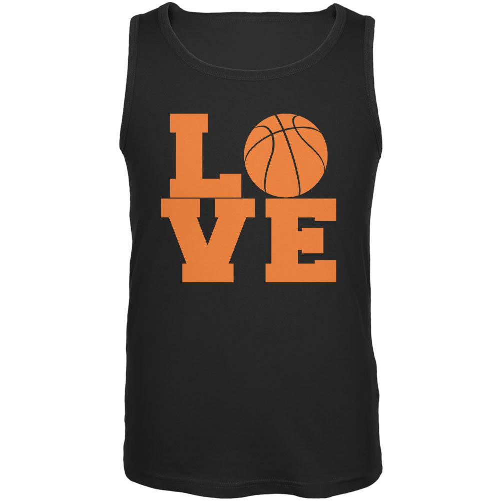 Basketball Love Black Adult Tank Top Men's Tank Tops Old Glory 2XL Black