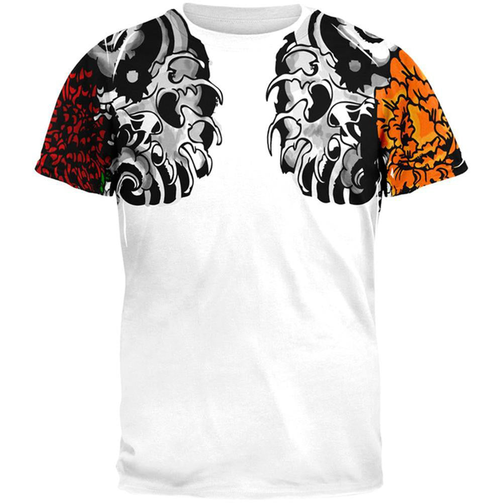 Japanese Shoulder Tattoo All Over Adult T-Shirt Men's T-Shirts Old Glory 2XL Multi