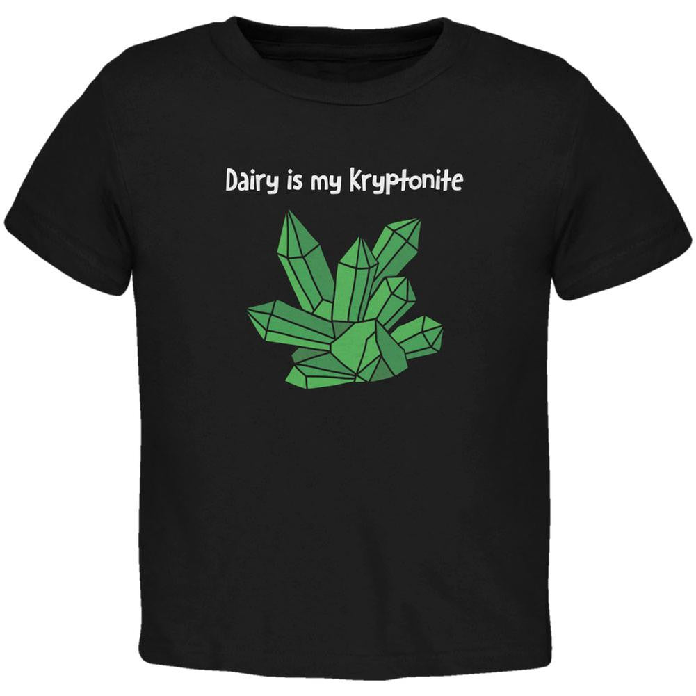 Dairy is My Kryptonite Black Toddler T-Shirt Toddler T-Shirts Old Glory 2T Black