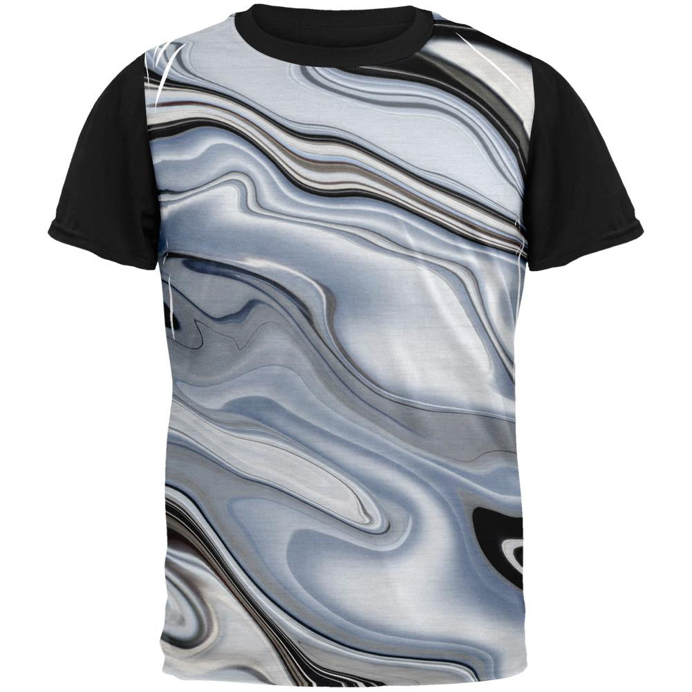 Liquid Chrome Adult Black Back T-Shirt Men's T-Shirts Old Glory SM Multi