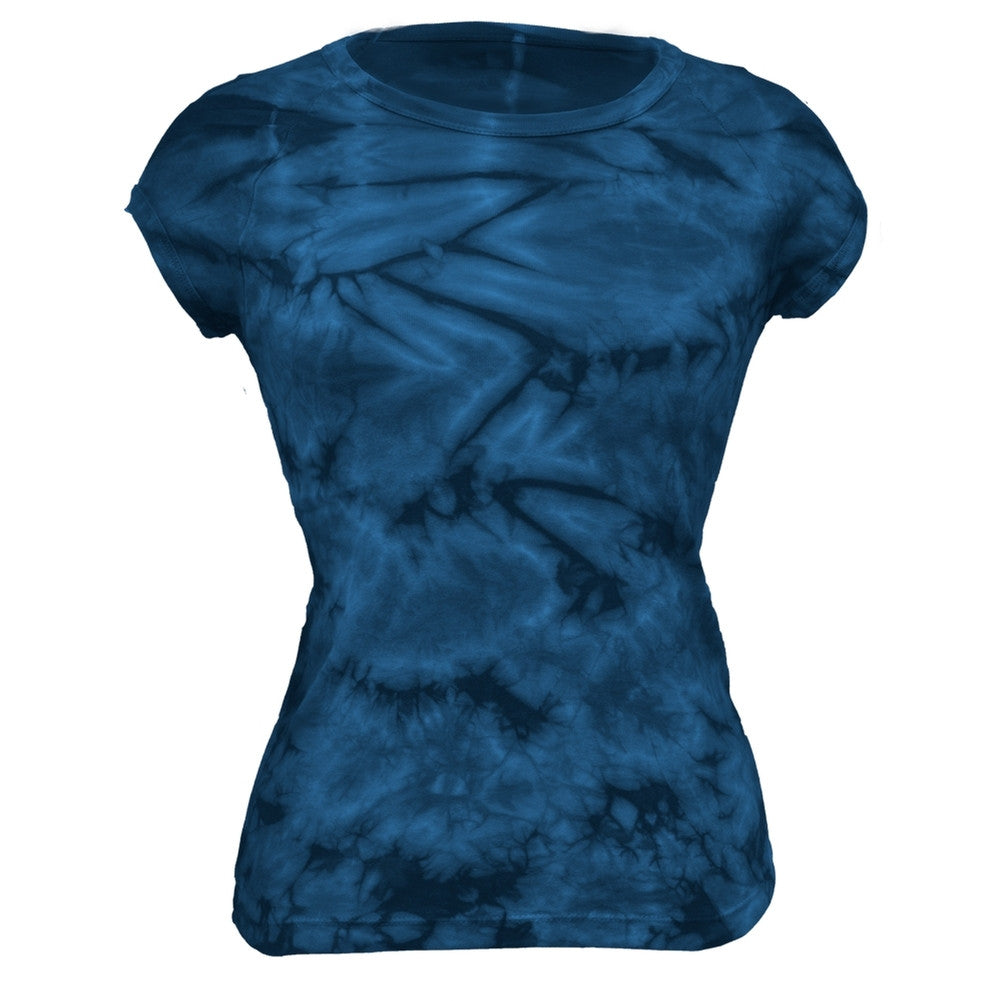 Blue Crinkle - Juniors T-Shirt Juniors T-Shirts Old Glory