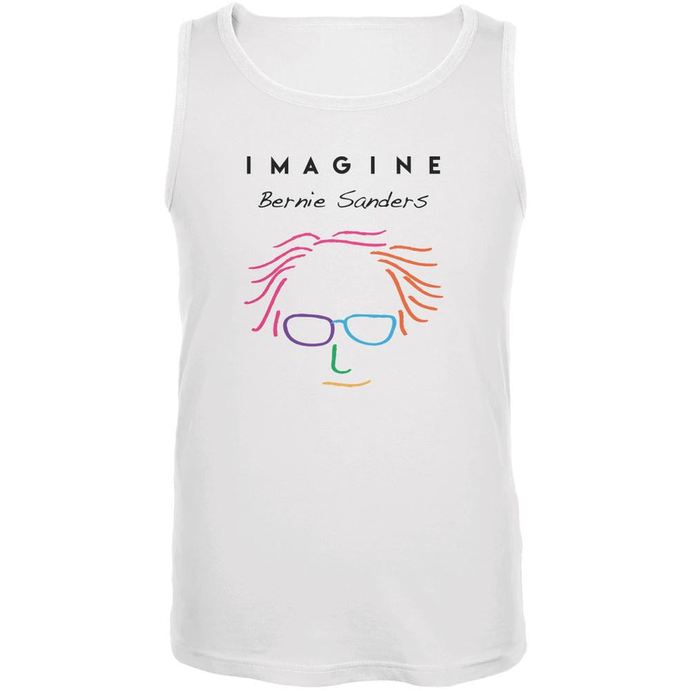 Election 2016 Bernie Sanders Imagine White Adult Tank Top Men's Tank Tops Old Glory 2XL White