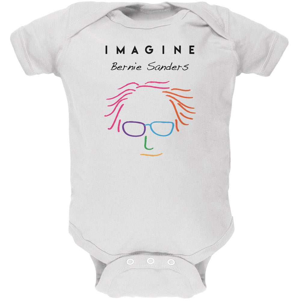 Election 2016 Bernie Sanders Imagine White Soft Baby One Piece Baby One Piece Old Glory 0-3M White