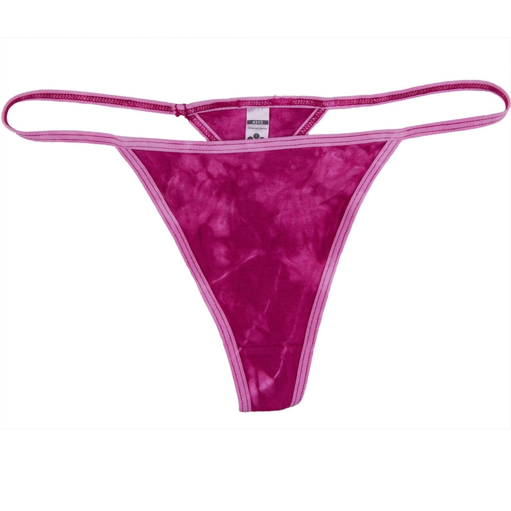Pink Crinkle - Thong Panties Women's Underwear Old Glory