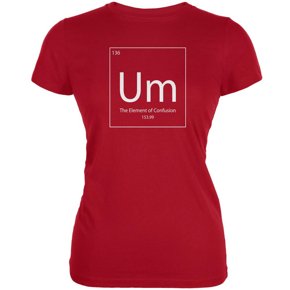 Um Periodic Table Red Juniors Soft T-Shirt Juniors T-Shirts Old Glory 2XL Red