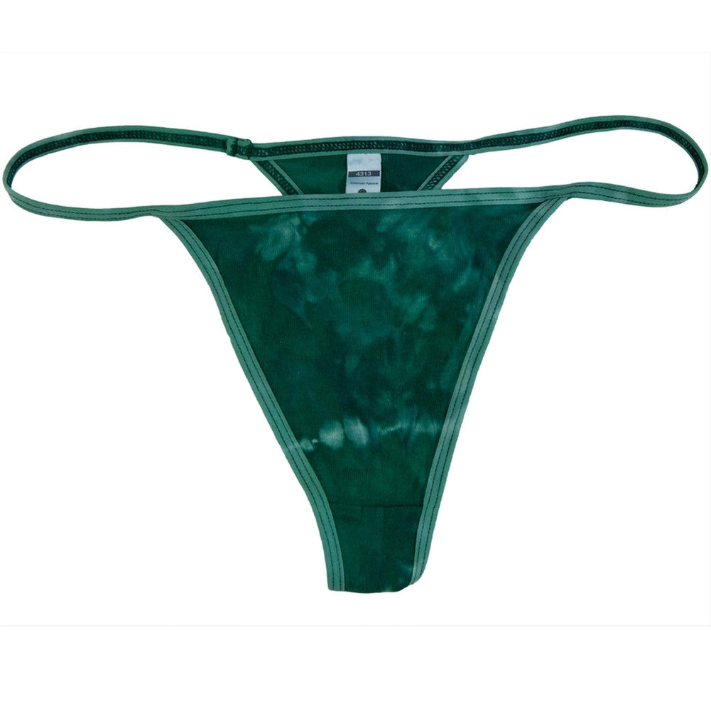 Green Crinkle - Thong Panties Women's Underwear Old Glory