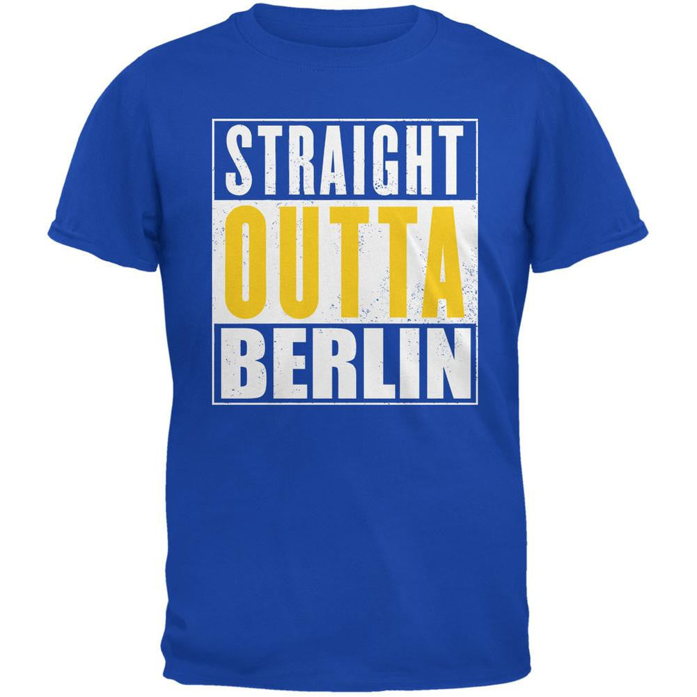 Oktoberfest - Straight Outta Berlin Royal Adult T-Shirt Men's T-Shirts Old Glory 2XL Blue