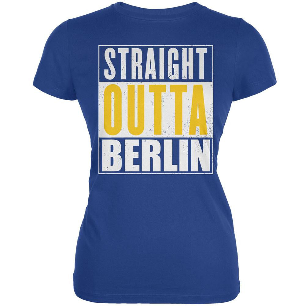 Oktoberfest - Straight Outta Berlin Royal Juniors Soft T-Shirt Juniors T-Shirts Old Glory 2XL Blue