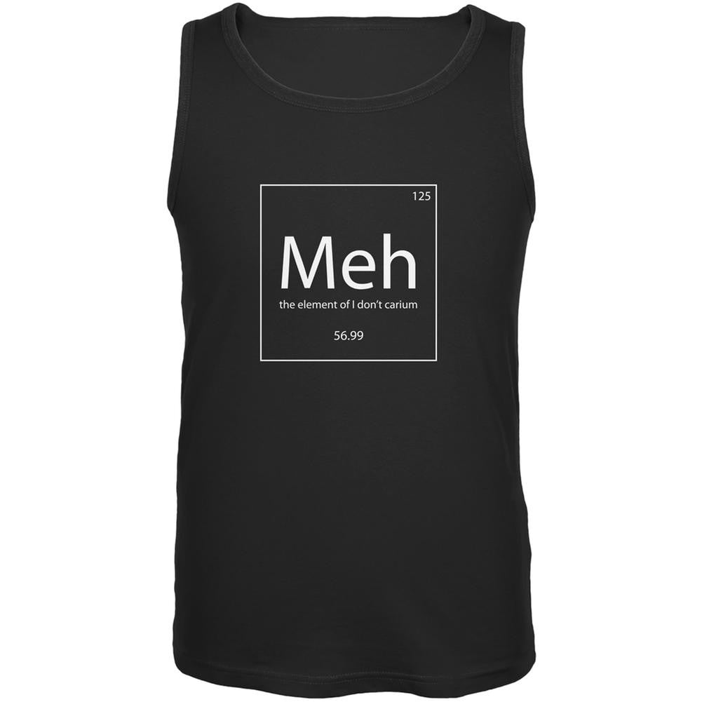 Meh Periodic Table Black Adult Tank Top Men's Tank Tops Old Glory 2XL Black