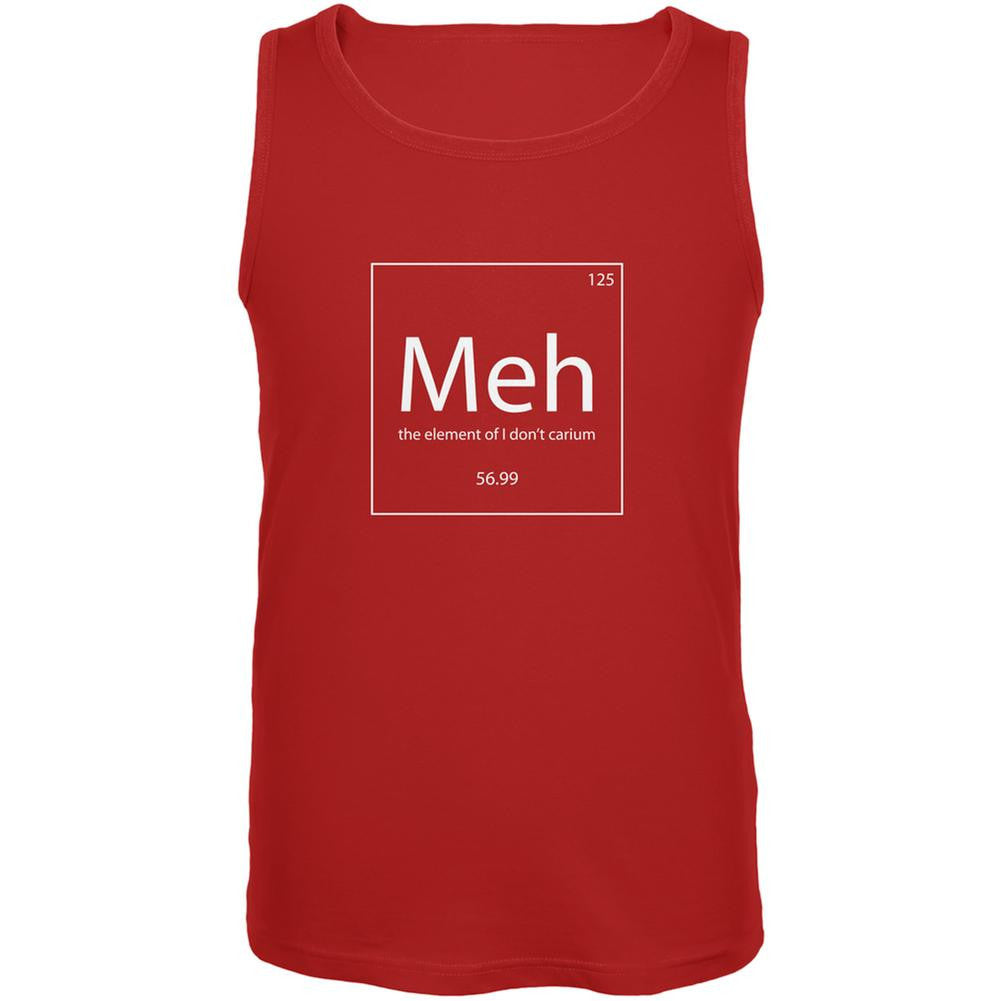 Meh Periodic Table Red Adult Tank Top Men's Tank Tops Old Glory 2XL Red